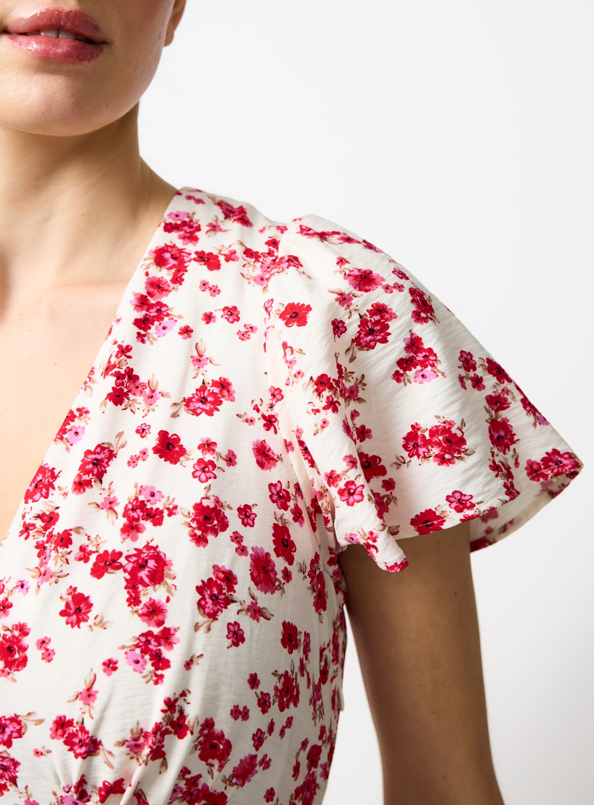 Pink Floral Print Midaxi Tea Dress 8 - Image 2 thumbnail